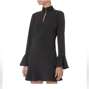 Ruffle trim Pearl embellished mini dress from intermix
